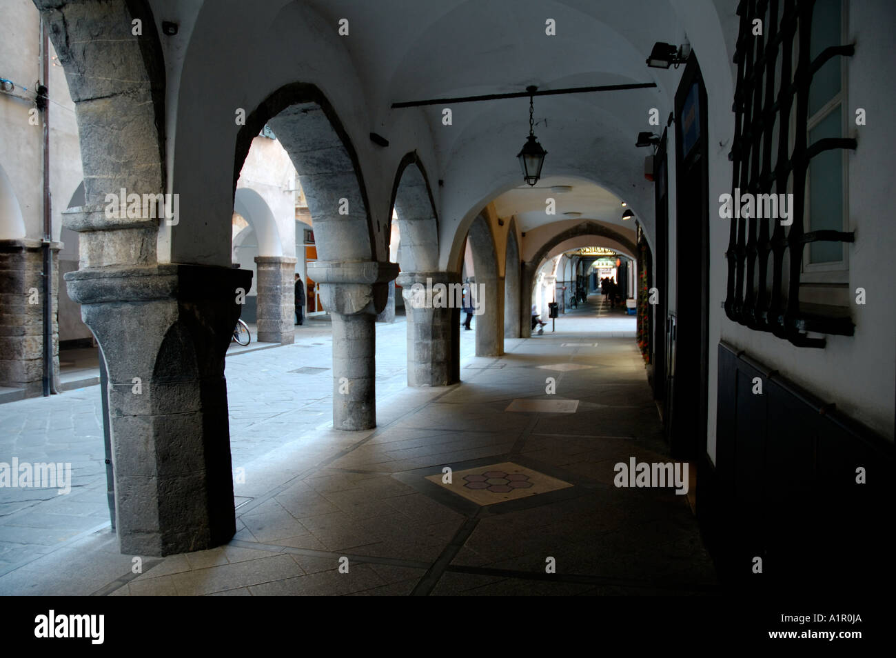 Chiavari's carruggi Stock Photo