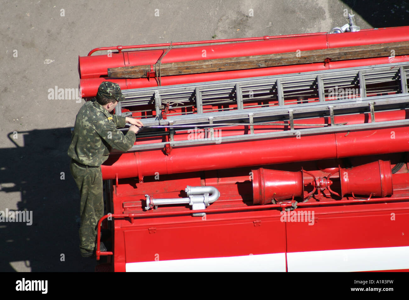Firefighter Packing Firemen packing truck hi-res stock photography and images - Alamy