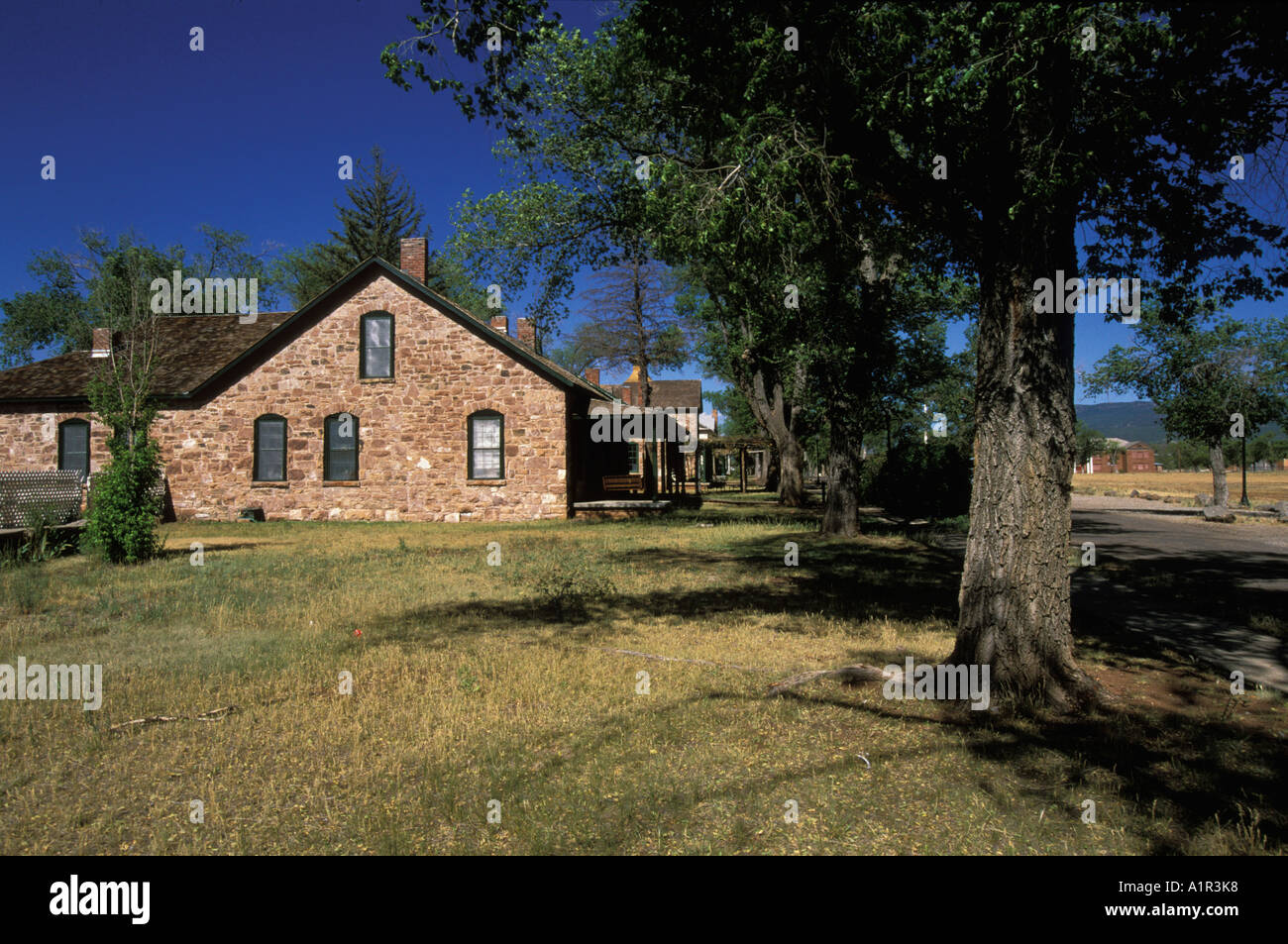 Buildings of Fort Apache the old cavalry fort on the Fort Apache Indian Reservation Arizona USA