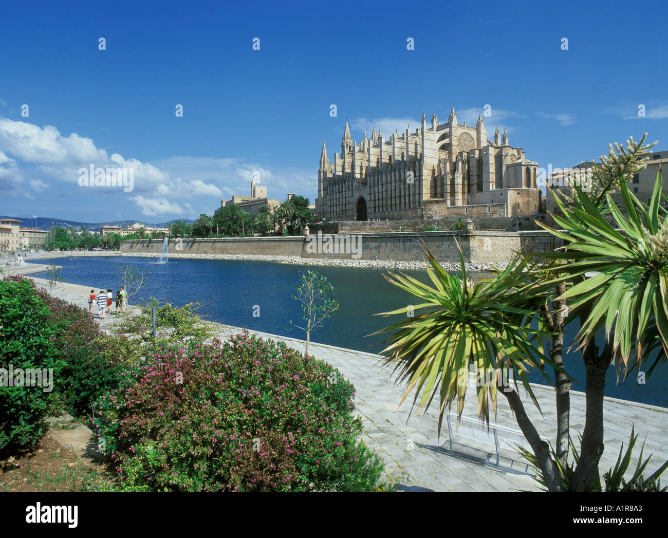 Spain Balearic Islands Mallorca Palma Cathedral Sa Seu Stock Photo
