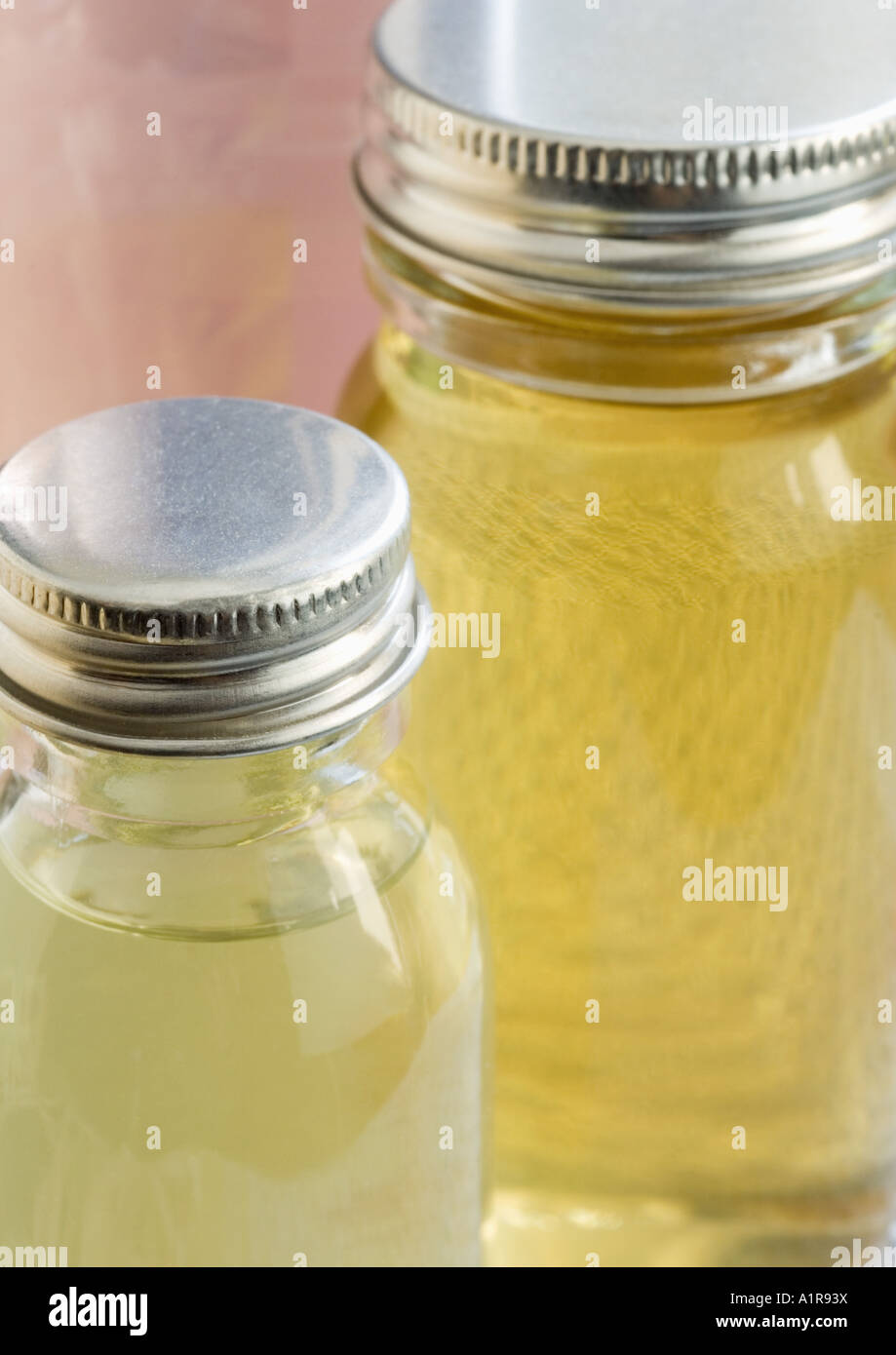 Bottles of oils Stock Photo