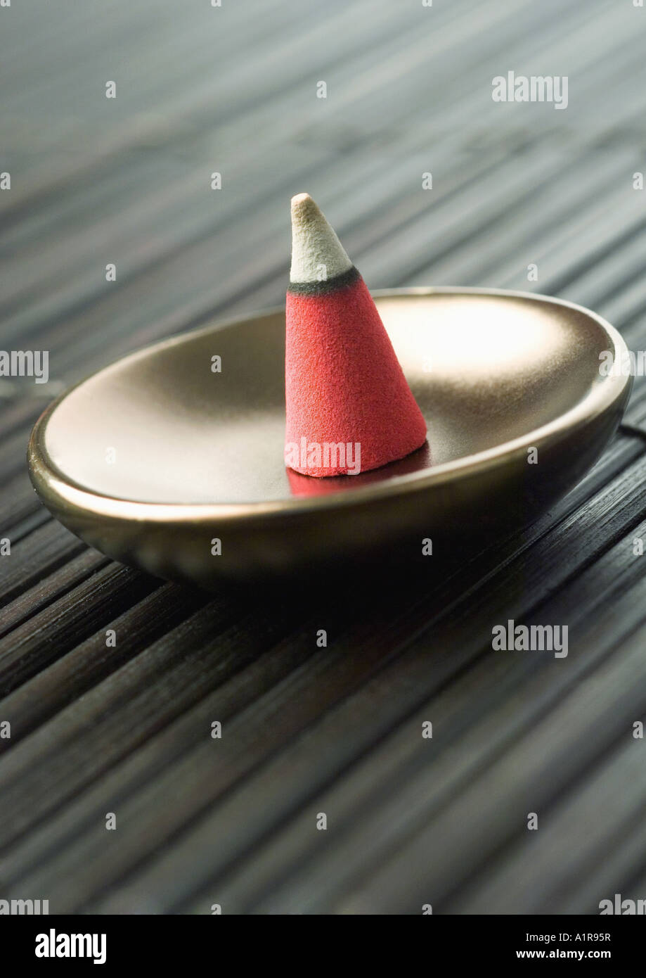 Incense cone burning Stock Photo Alamy
