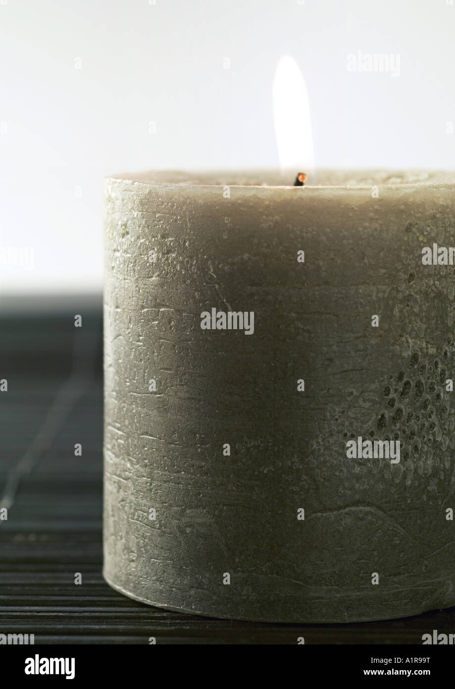 Lit candle Stock Photo Alamy