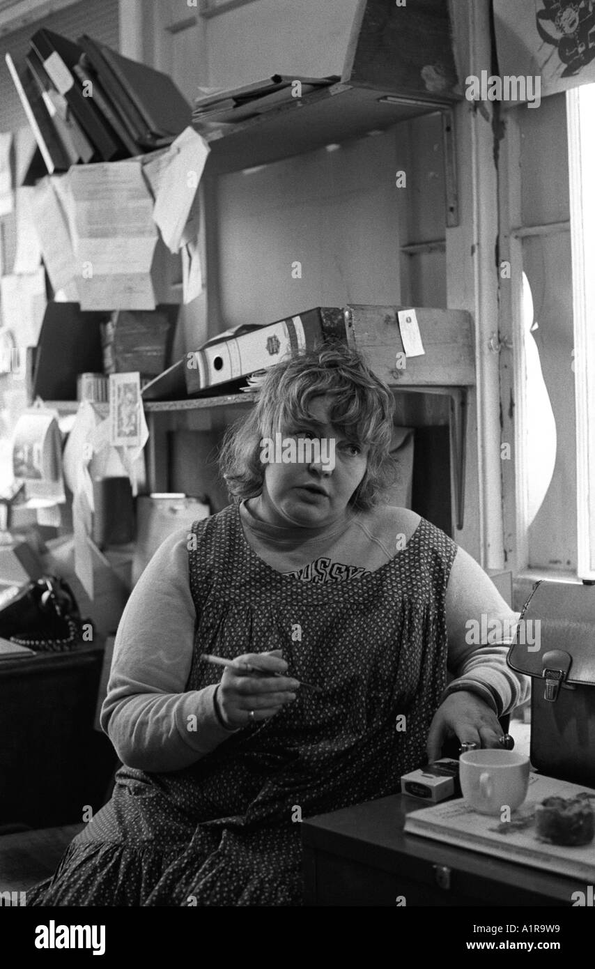 Erin Pizzey. Chiswick Womens Aid Shelter a Shelter for Battered Women. London 1976 1970s UK HOMER SYKES Stock Photo