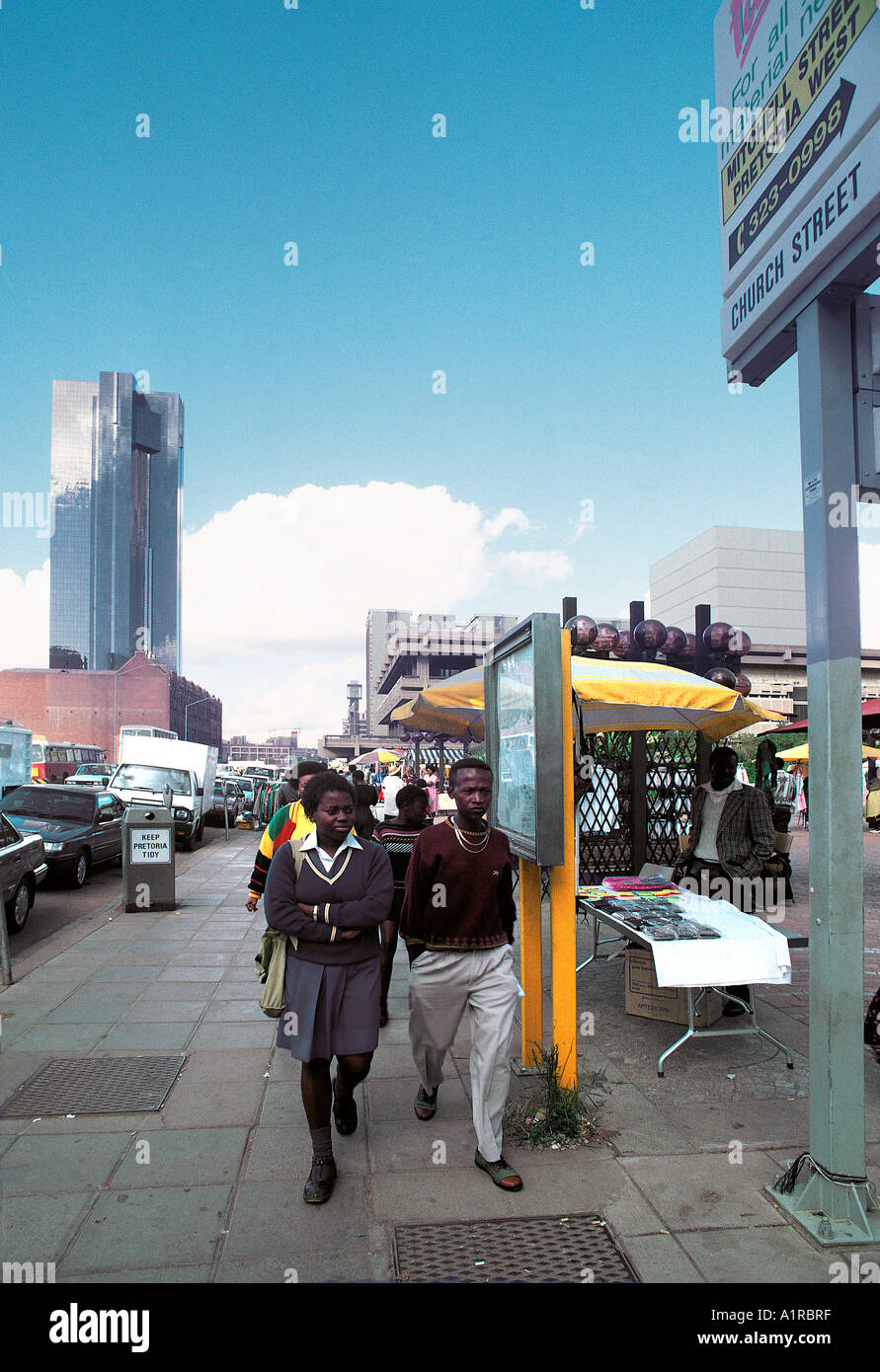 Church Street Pretoria South Africa The longest street in South Stock