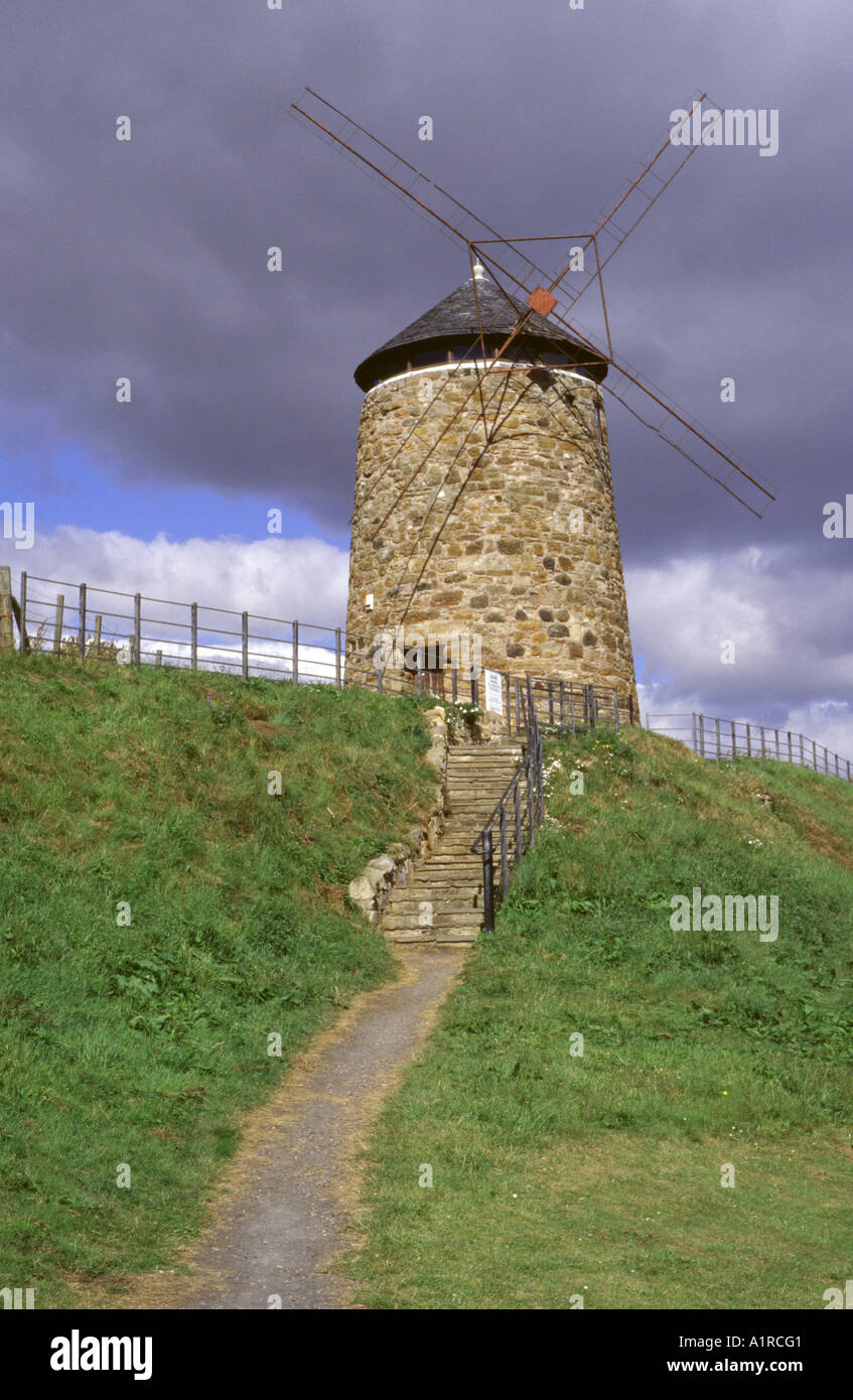 Windmill at St. Monans, East Neuk of Fife, Scotland, UK Stock Photo