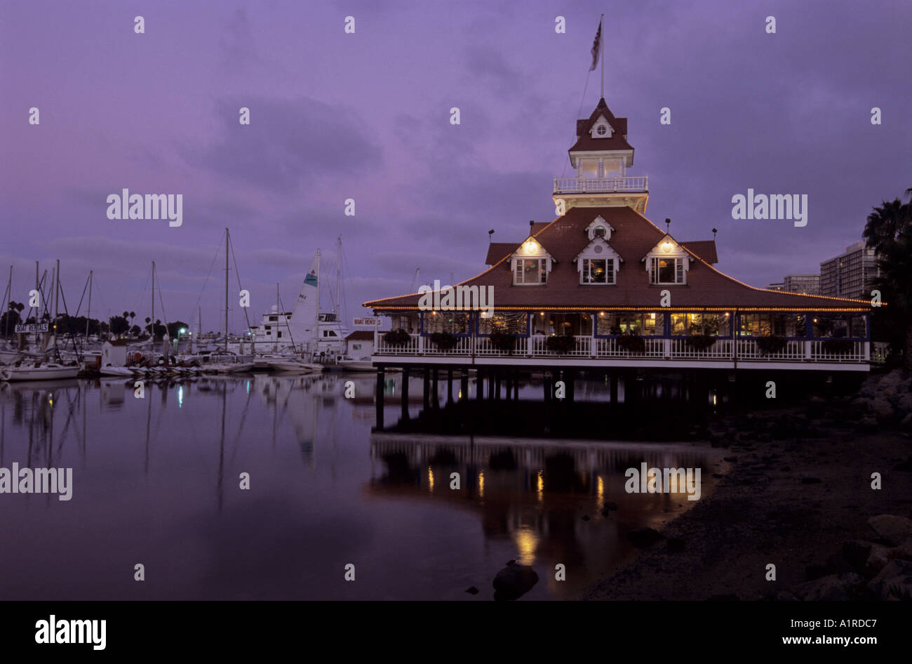 Boat House Coronado Stock Photo Alamy