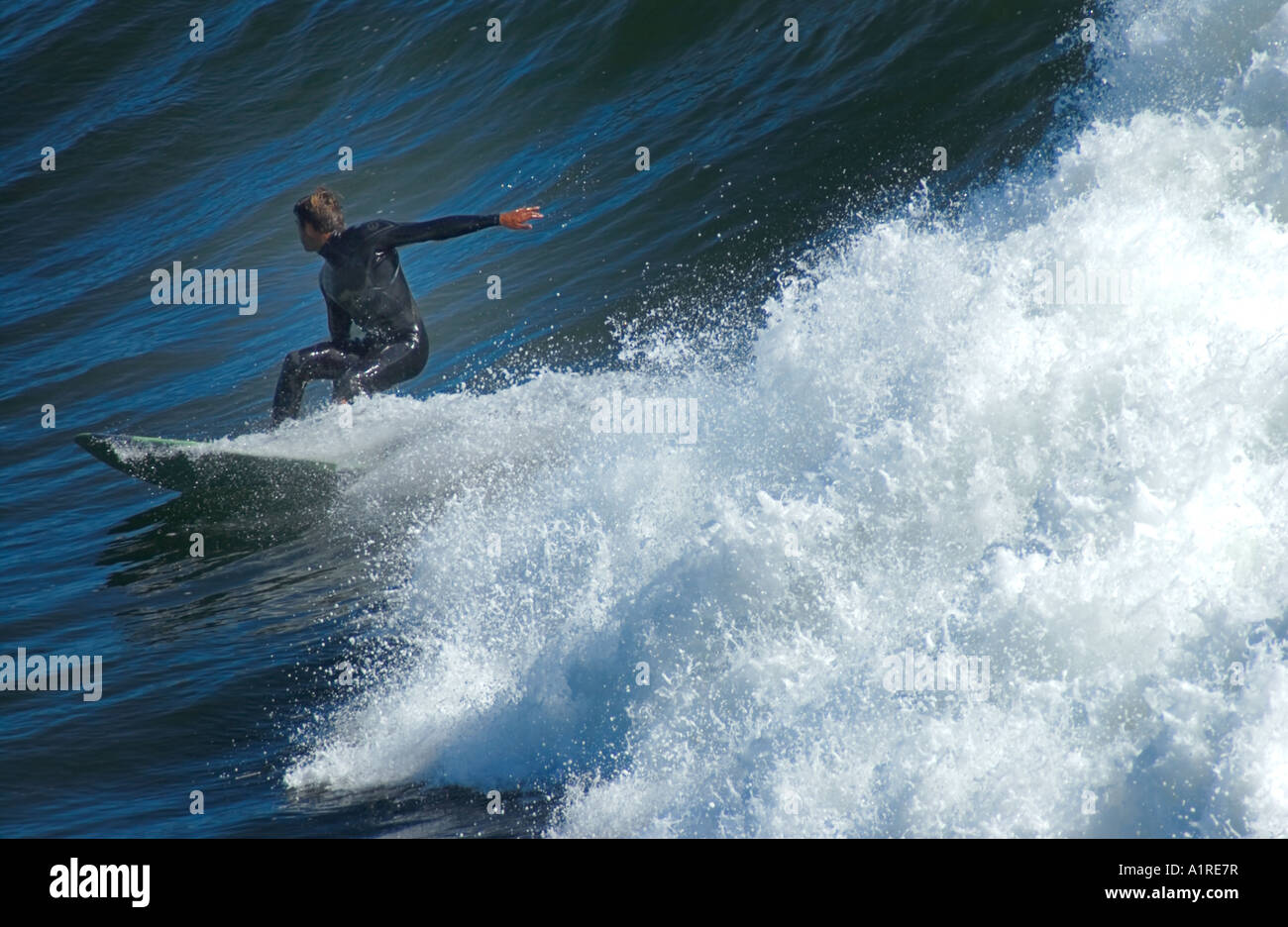 Surfing Steamers Lane Santa Cruz California fall 2003 Stock Photo Alamy