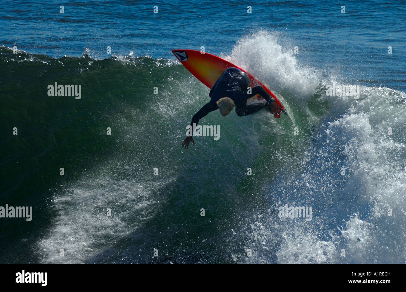 Surfing Steamers Lane Santa Cruz California fall 2003 Stock Photo Alamy