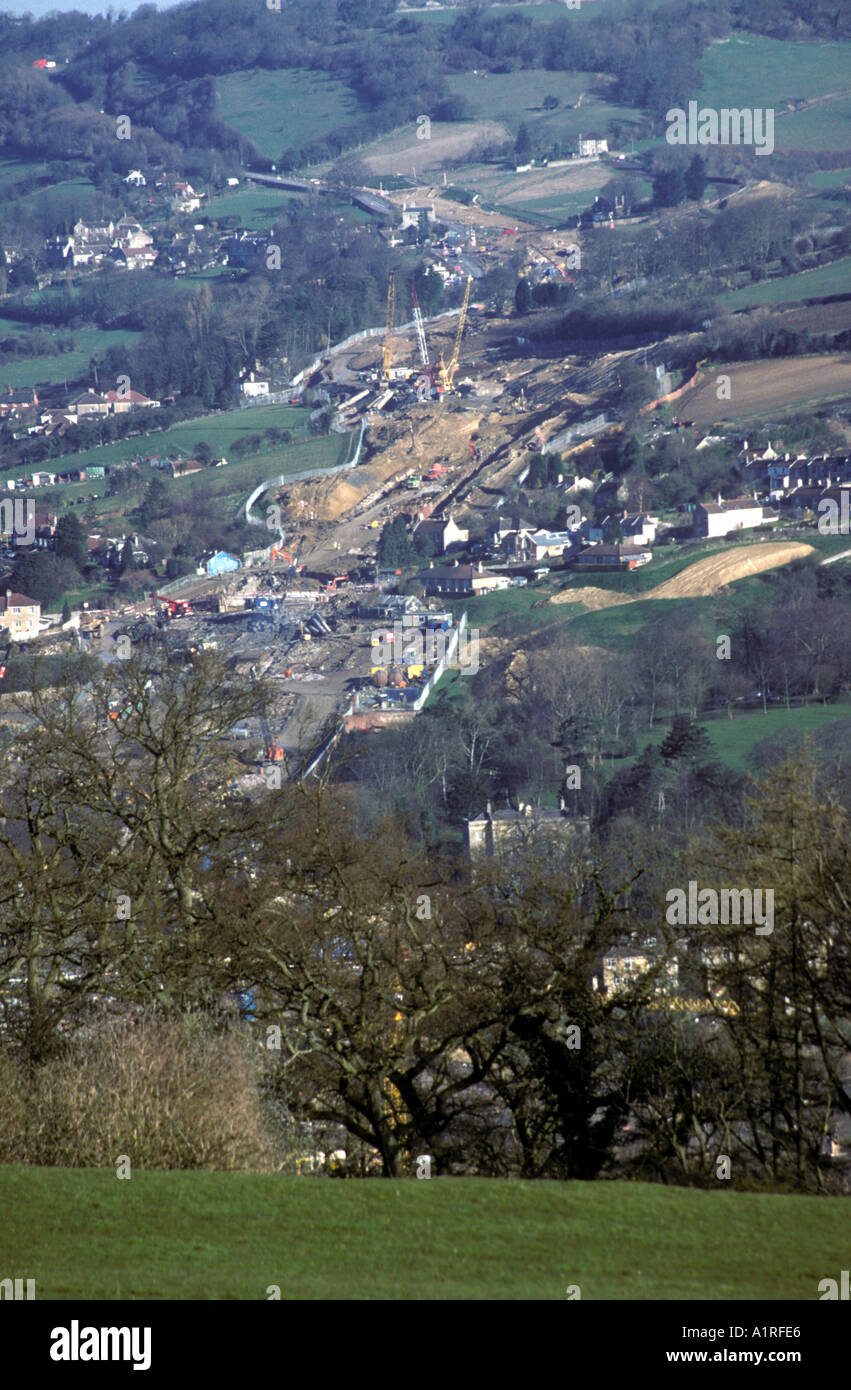 Construction of the controversial Batheaston Bypass Stock Photo Alamy