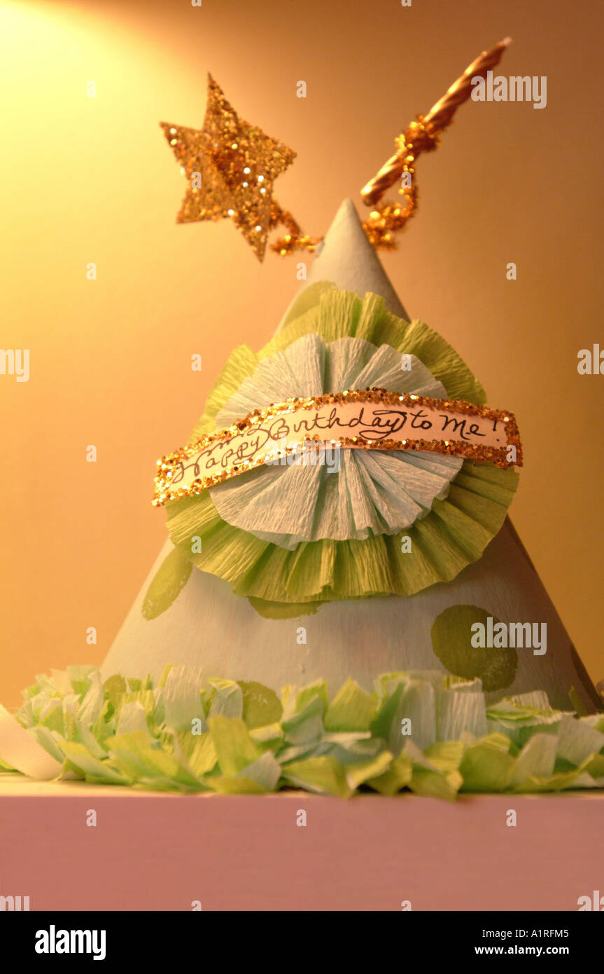 Happy Birthday to Me party hat Stock Photo