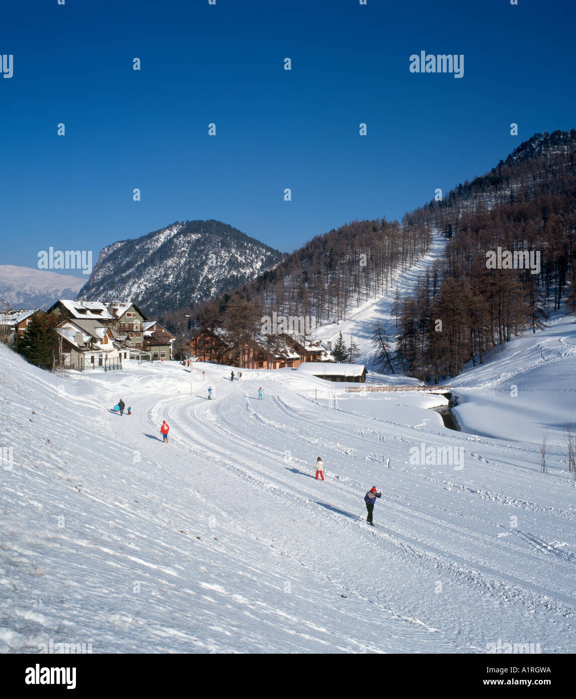 Resort and Cross Country Skiing Area, Claviere, French/Italian Border