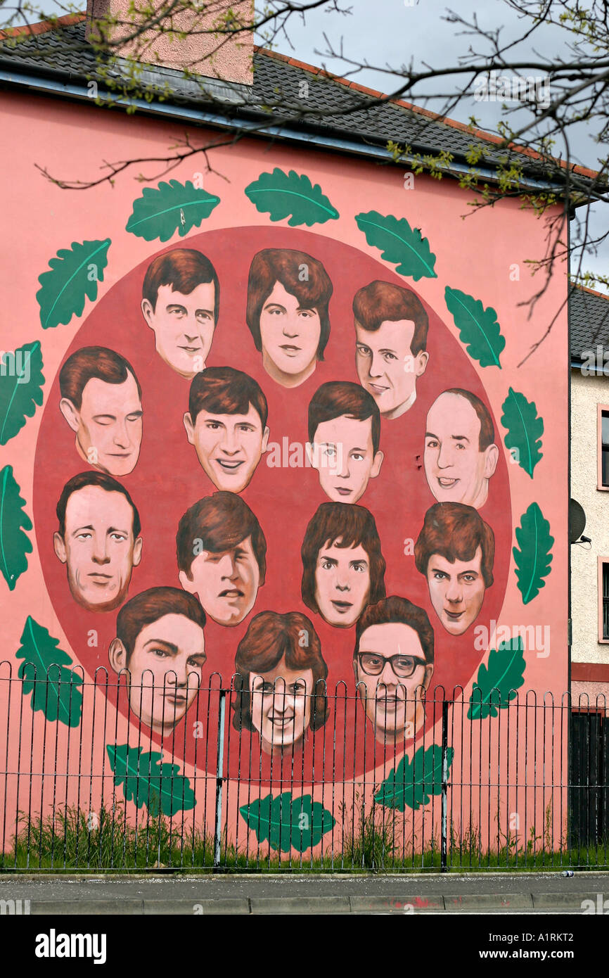 Bloody Sunday Victims Mural Stock Photo