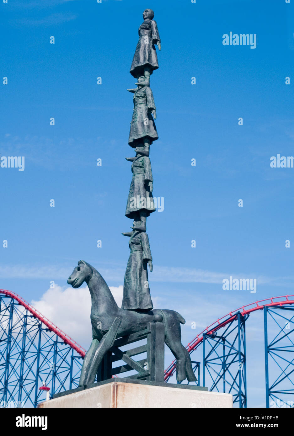 Life as a Circus Sculpture by Sir Peter Blake on Blackpool s South Promenade Stock Photo Alamy