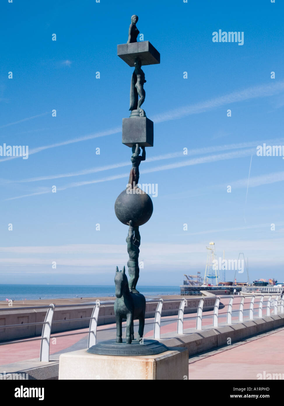 One of two sculptures created by Sir Peter Blake on Blackpool s South Promenade Stock Photo Alamy