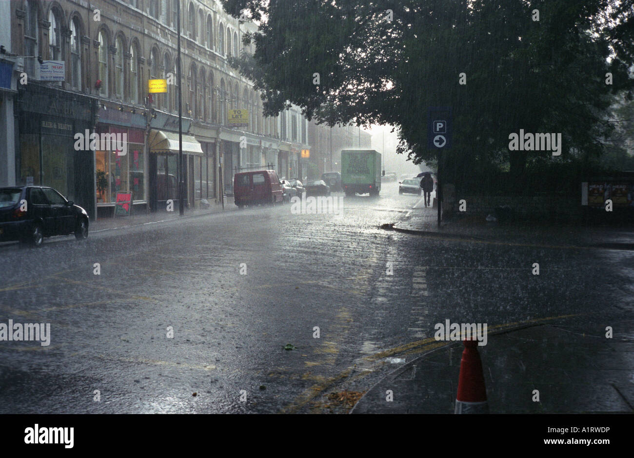 Alma Rd, Clifton, Bristol, Rain Stock Photo Alamy