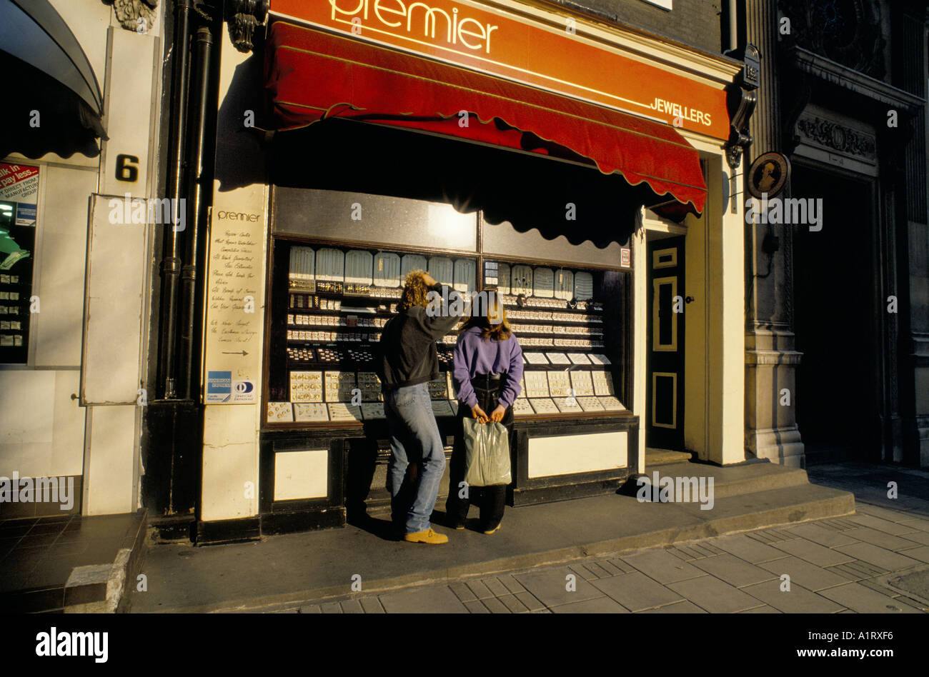 HATTON GARDEN LONDON JEWELLERY SHOP Stock Photo Alamy