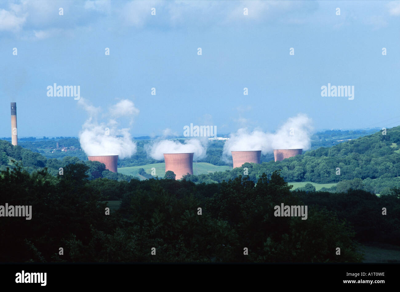cooling towers in the Potteries Staffordshire England Stock Photo