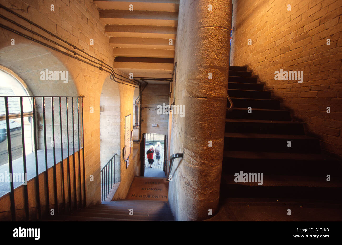 salts mill saltaire Bradford England entrance stairway Stock Photo Alamy