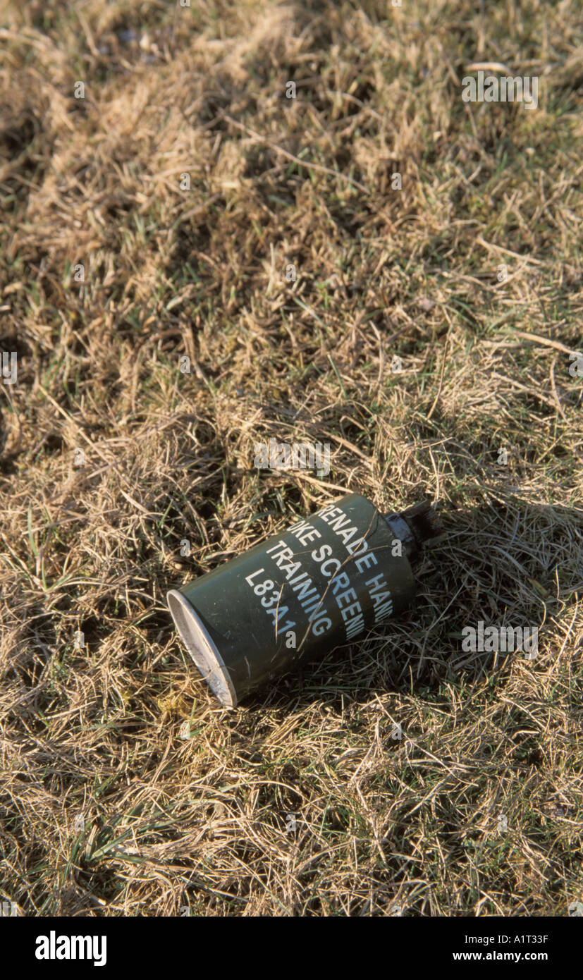 Salisbury Plain Wiltshire England Smoke Grenade Military Debris Stock Photo  - Alamy