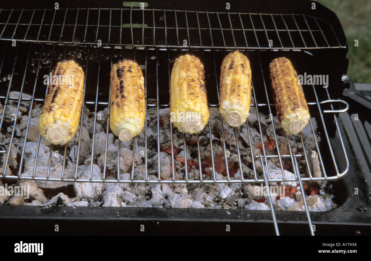 Barbecue Bar B Q Sweet Corn Cob Stock Photo