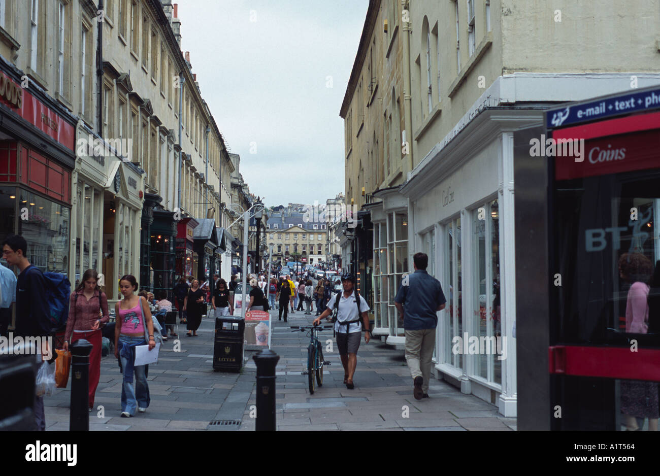 Retail bath historic pedestrian shopping street pedestrianised shopping