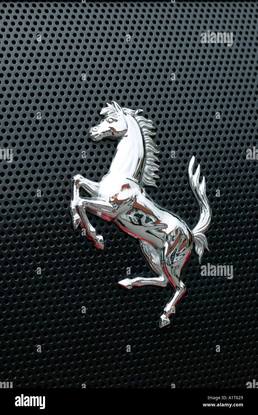 Ferrari Badge Prancing Horse Stock Photo
