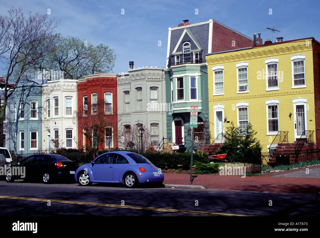 Residential Street Washington D C Stock Photo - Alamy