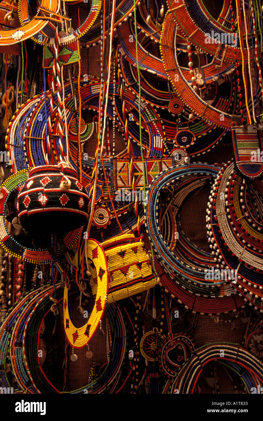 Beaded Trinkets Maasai Beads Nakuru KENYA Stock Photo Alamy