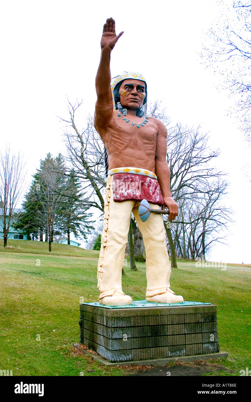 Chief Wenonga Statue site of an Indian battle in the 1790 s Battle Lake