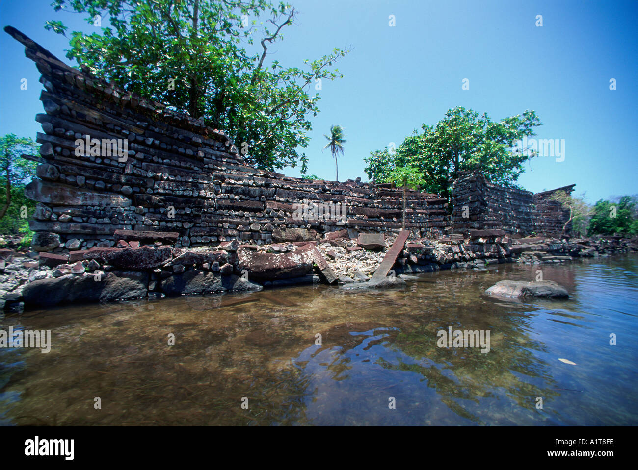 Nan Madol ruins Pohnpei Micronesia Stock Photo