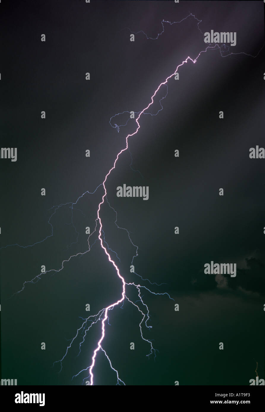 Lightning and rain Stock Photo Alamy