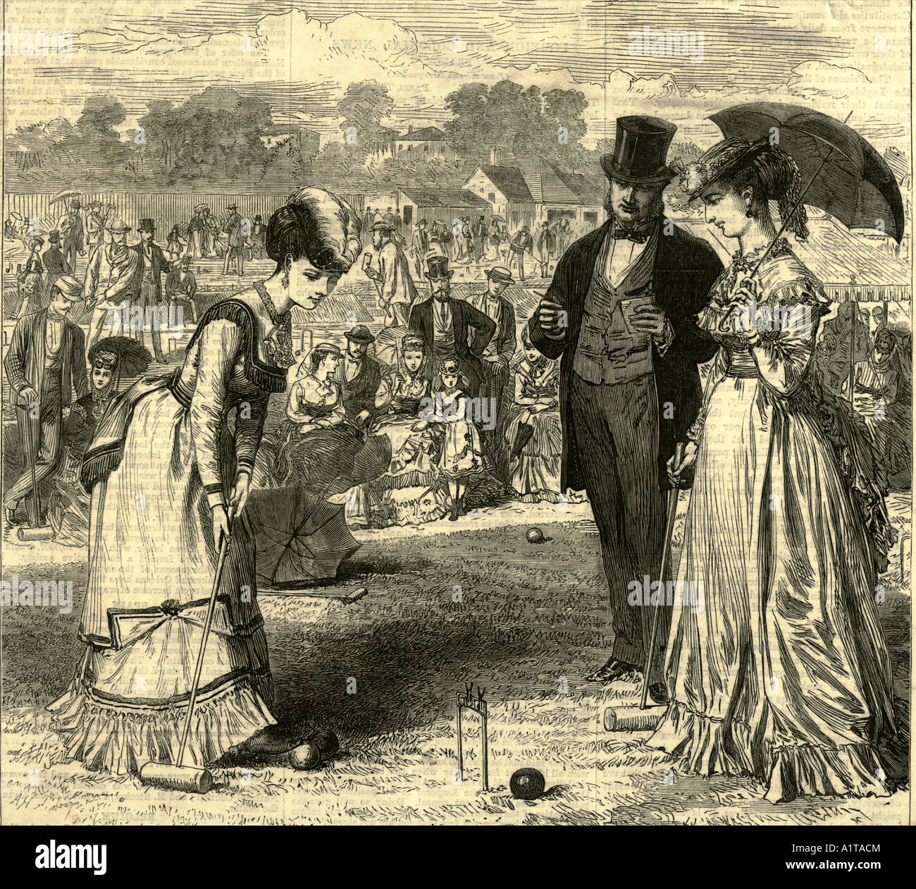 Victorian croquet costume hires stock photography and images Alamy