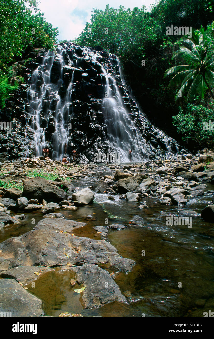 Kepirohi Falls Pohnpei Federated States of Micronesia Stock Photo