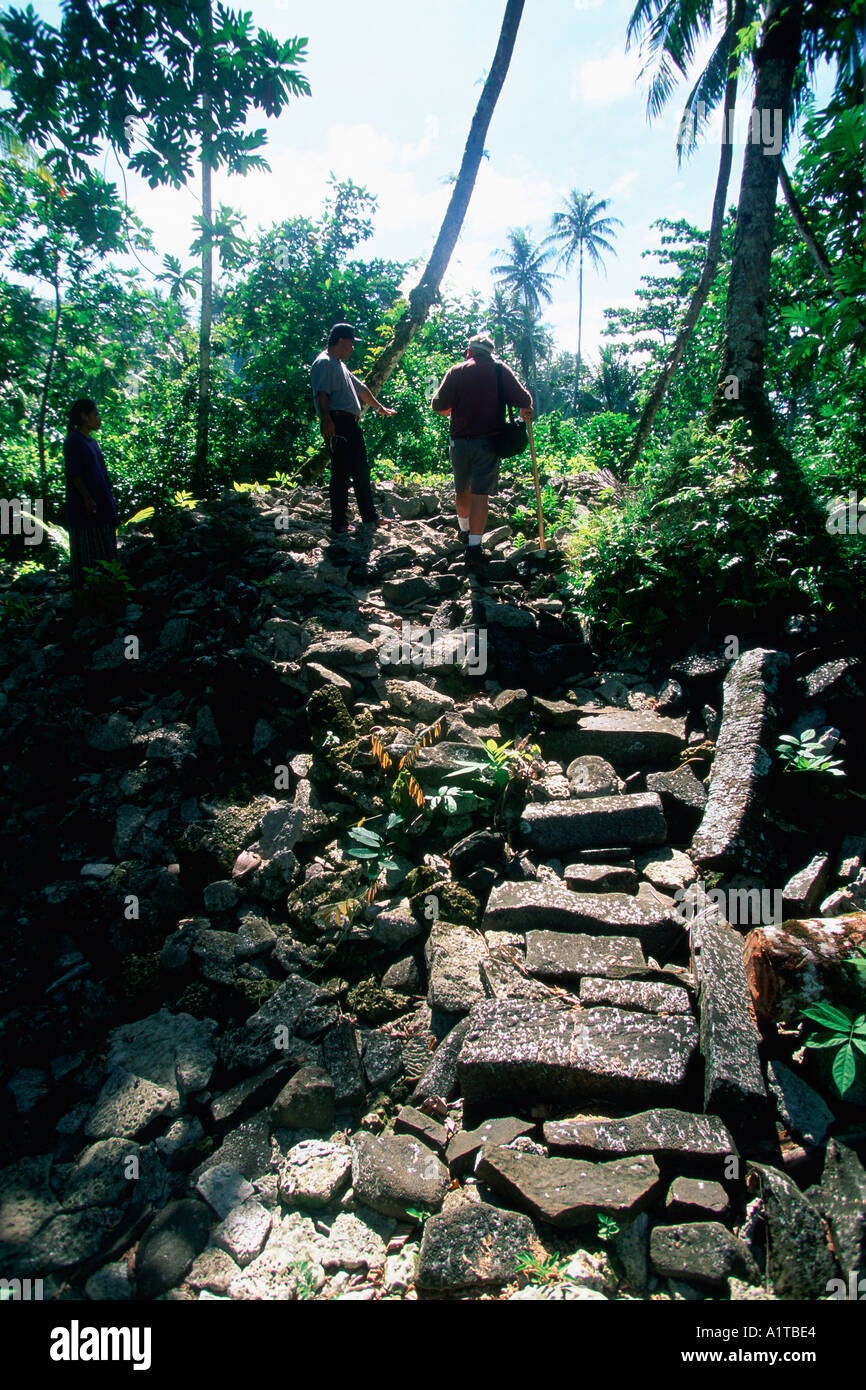 Lelu Ruins Kosrae Federated States of Micronesia Micronesia Stock Photo