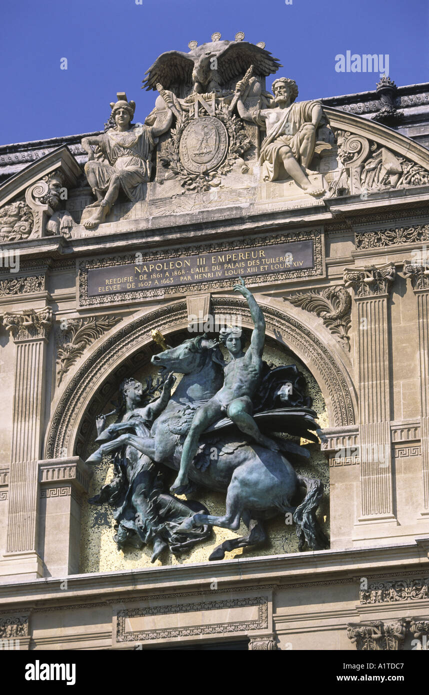Louvre Paris Wing Denon Stock Photo