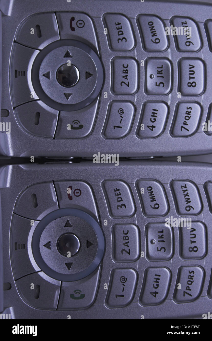 Two Mobile phone handsets Stock Photo Alamy