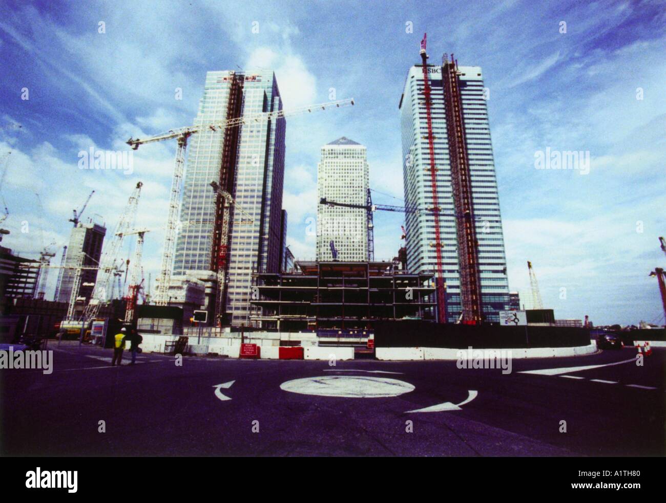The building of Canary Wharf Docklands London UK Stock Photo - Alamy