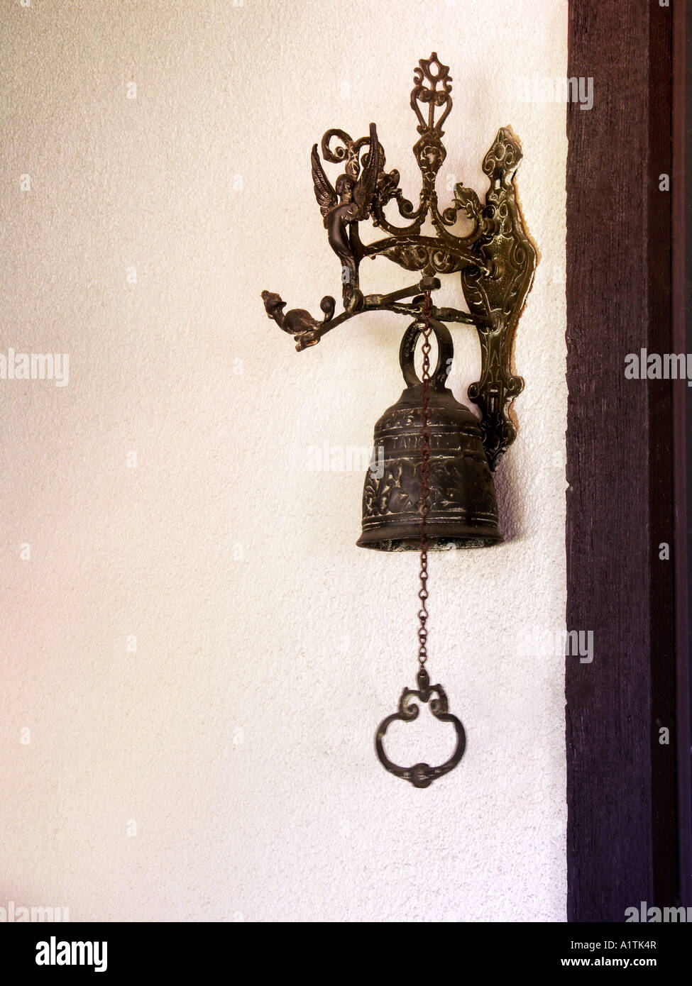 Ornamental door bell Stock Photo Alamy