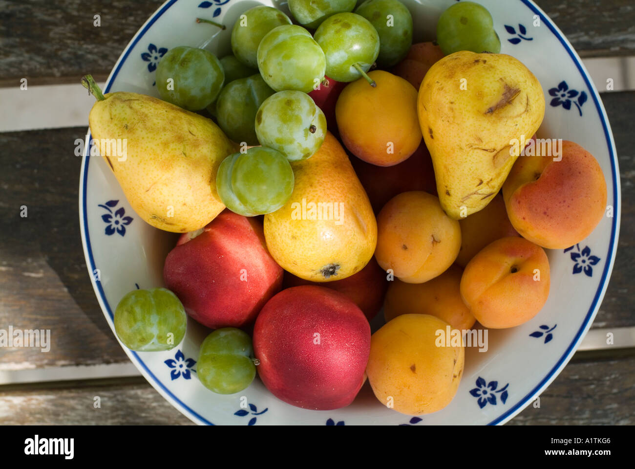 Summer fruit bowl Stock Photo