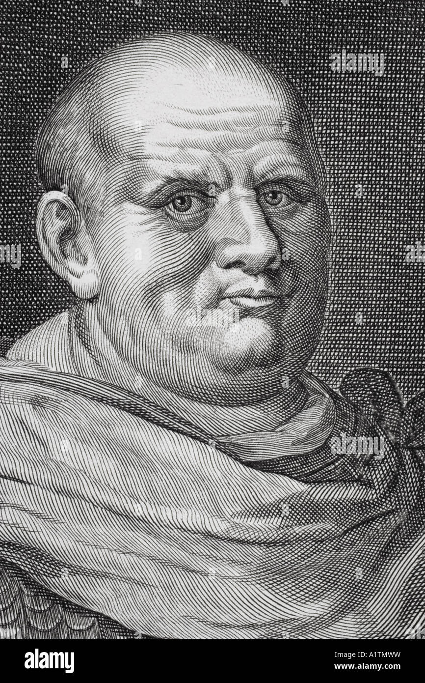 Imperator Caesar Vespasianus Augustus or Titus Flavius Vespasianus or Vespasian, 9 AD - 79 AD. Emperor of Rome. Stock Photo