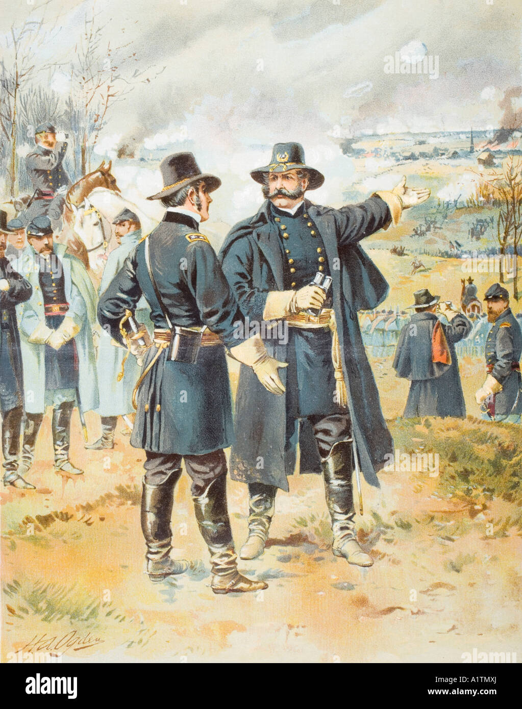 General Burnside at Fredericksburg, December 13, 1862. Stock Photo