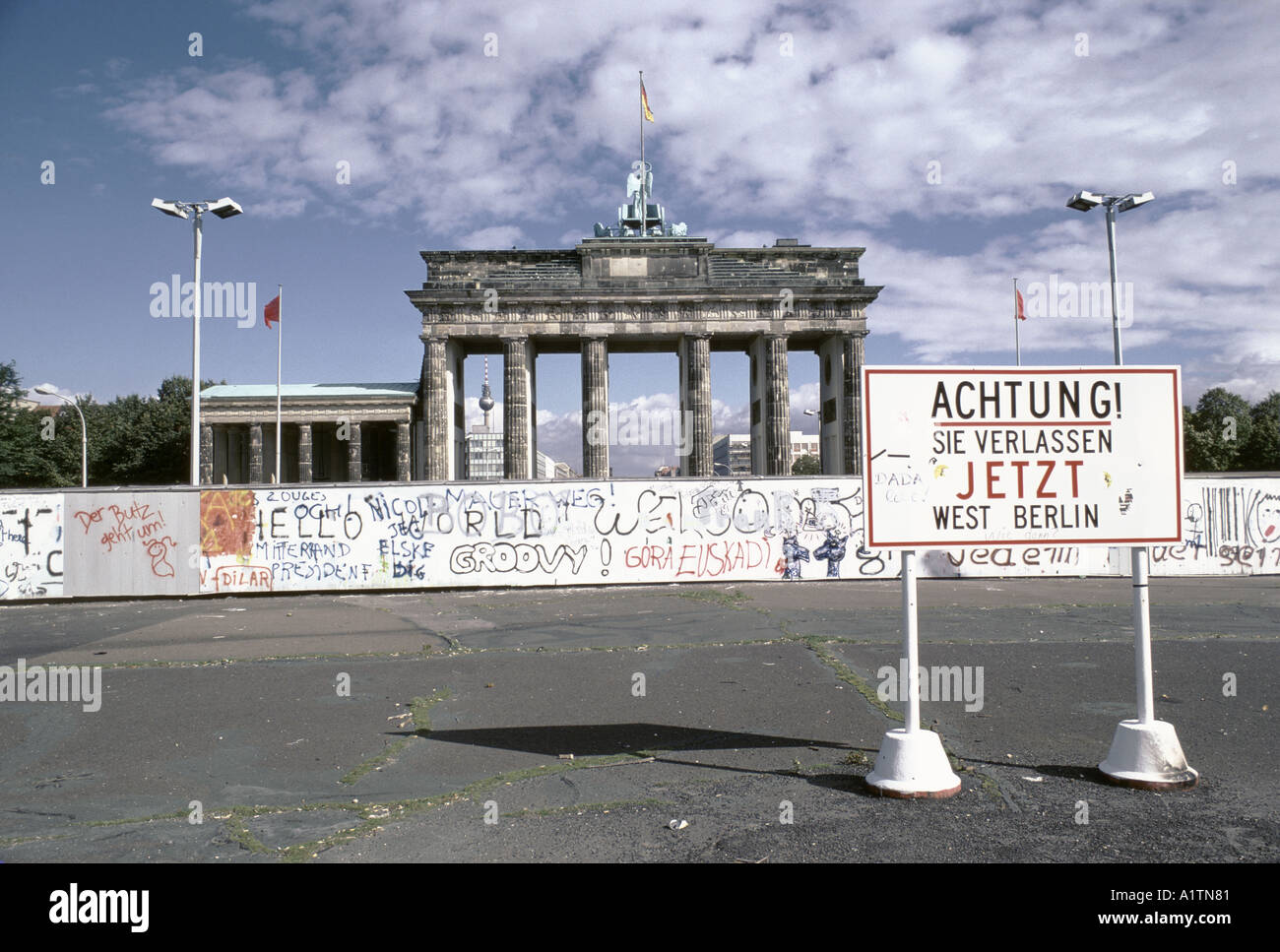 BERLIN WALL 1988 Germany Stock Photo