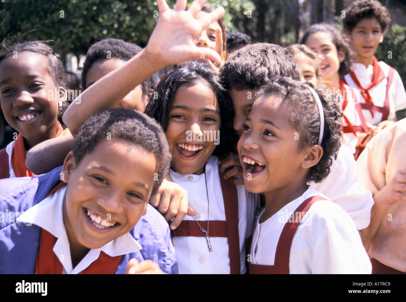 PRIMARY SCHOOL CHILDREN IN HAVANA Stock Photo