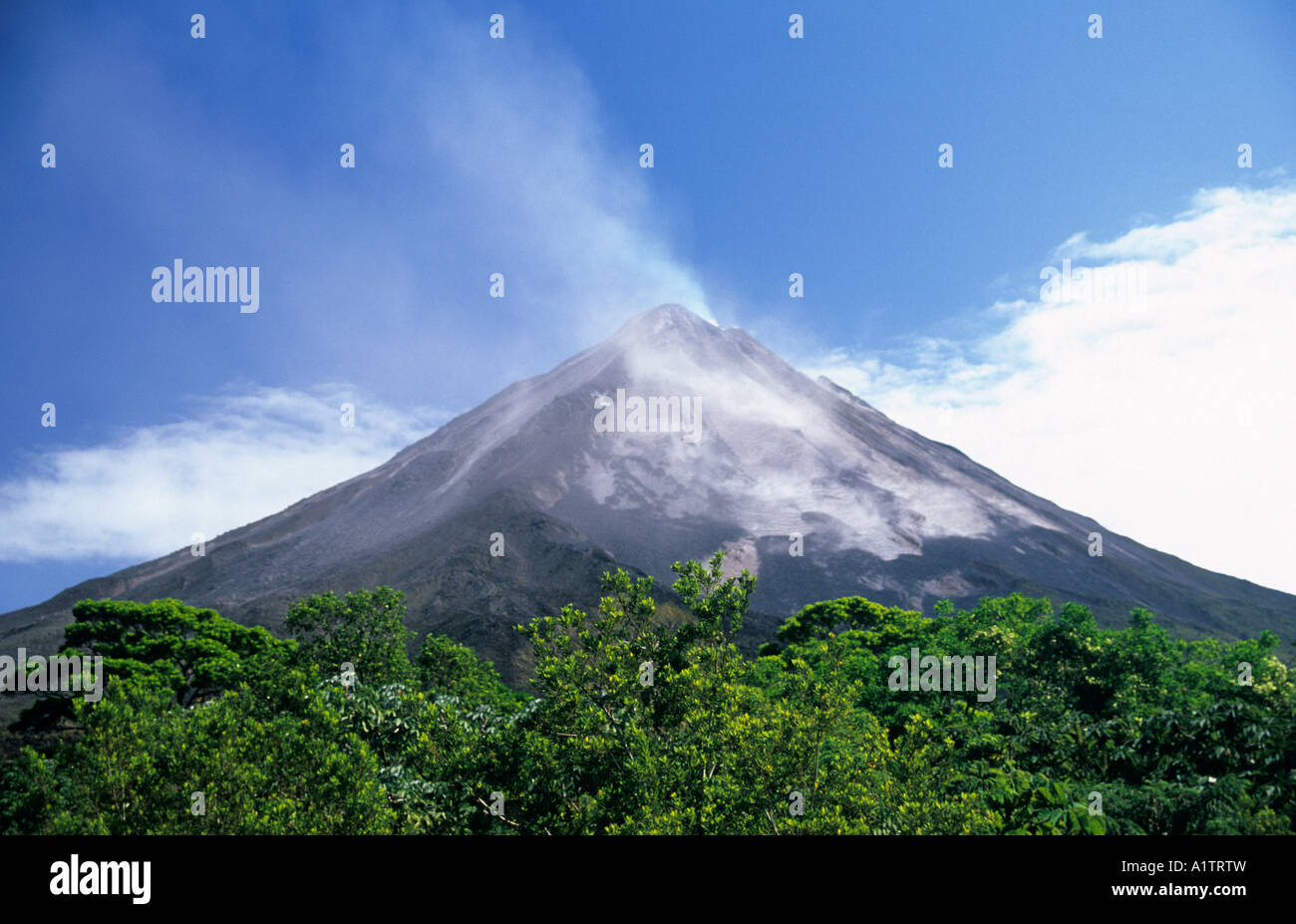 Erupting Arenal Volcano in Costa Rica Stock Photo - Alamy