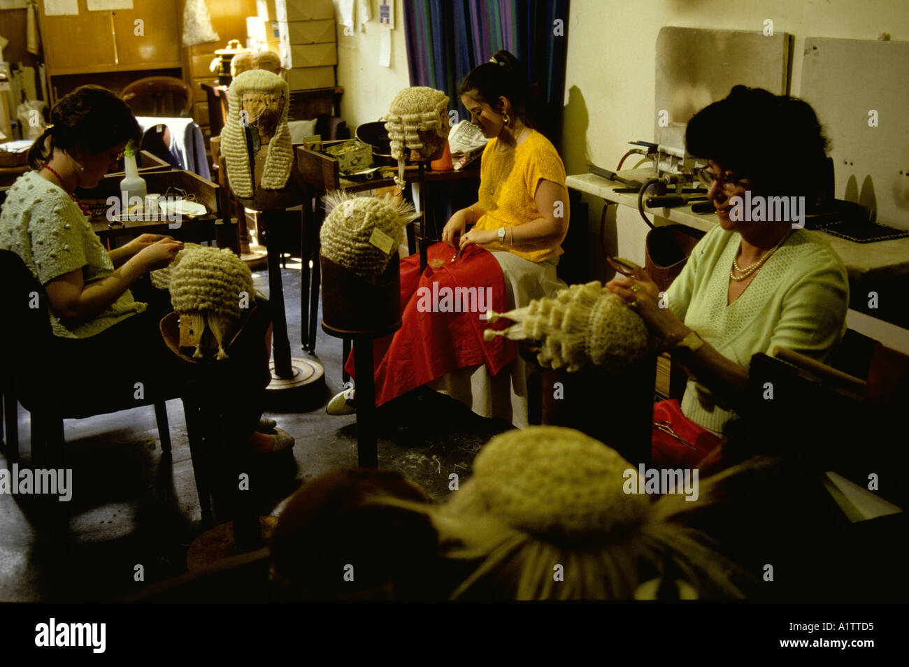 MAKING LEGAL WIGS IN LONDON Stock Photo Alamy