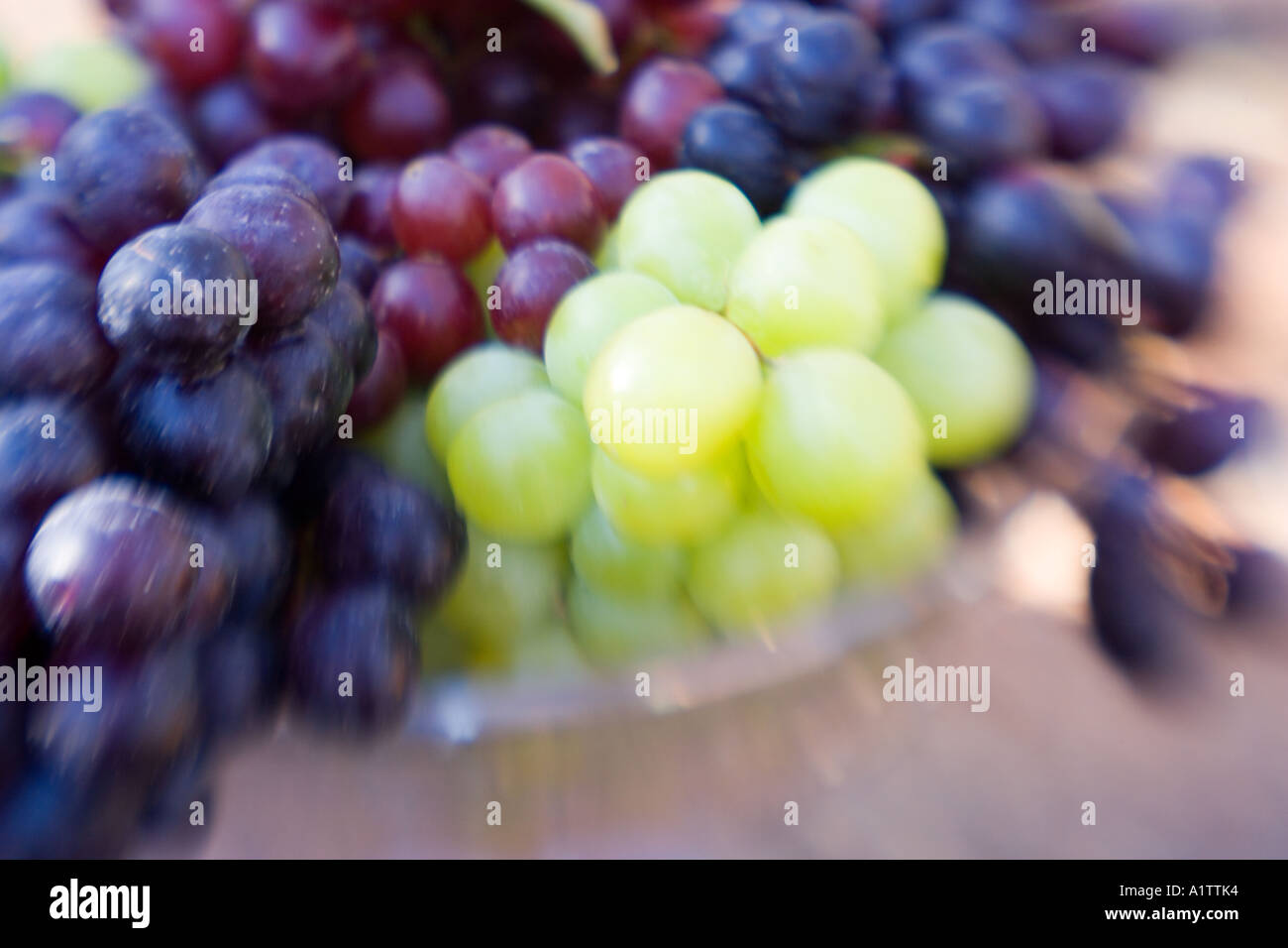 variety of grapes in a glass bowl Stock Photo Alamy