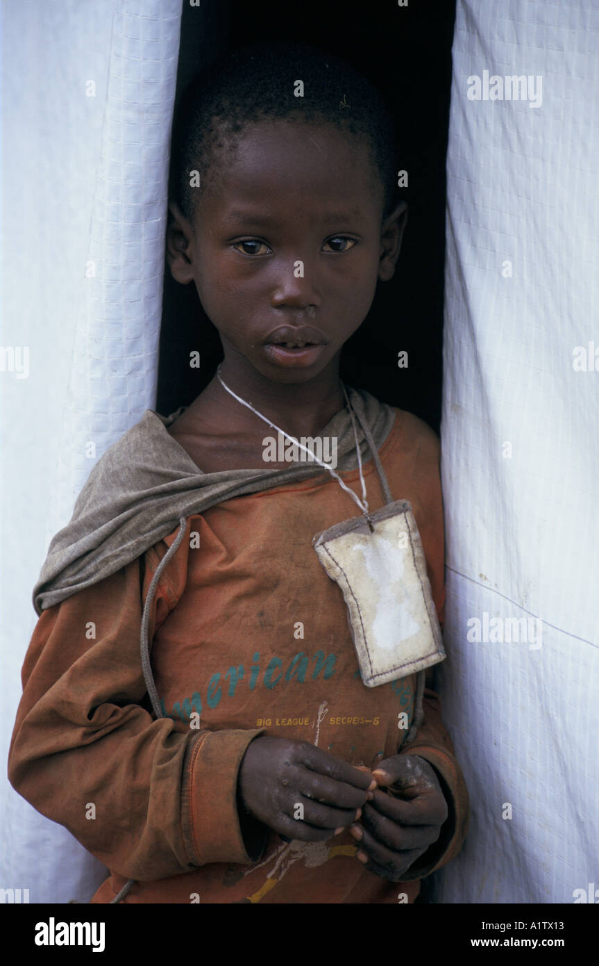 AFTER THE GENOCIDE.RWANDAN REFUGEES MALNOURISHED CHILDM IN MSF TENT NOV ...
