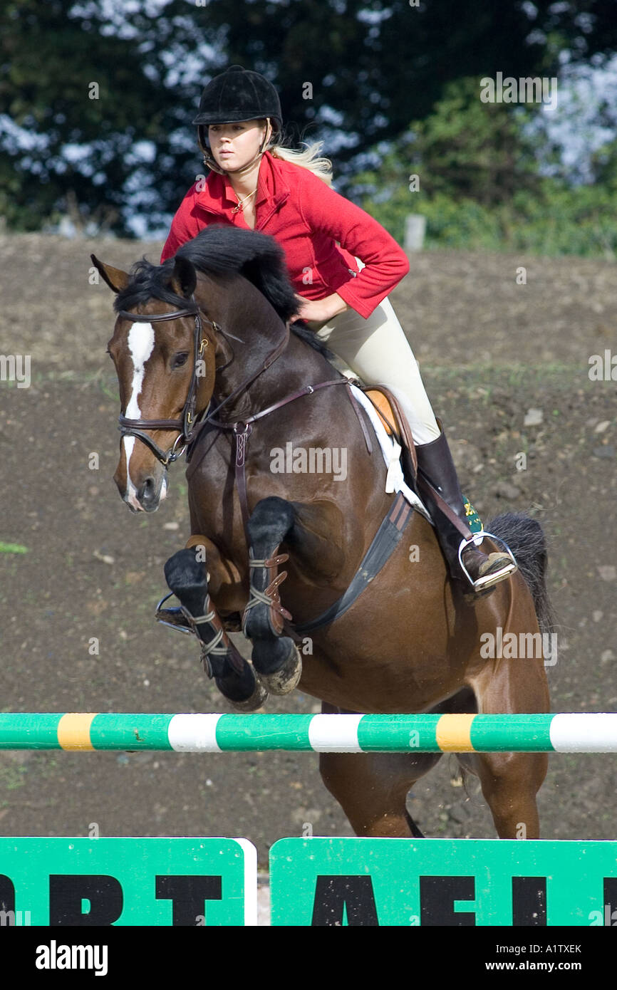 Show jumper Ellen Whitaker showjumper and equestrian rider Stock Photo