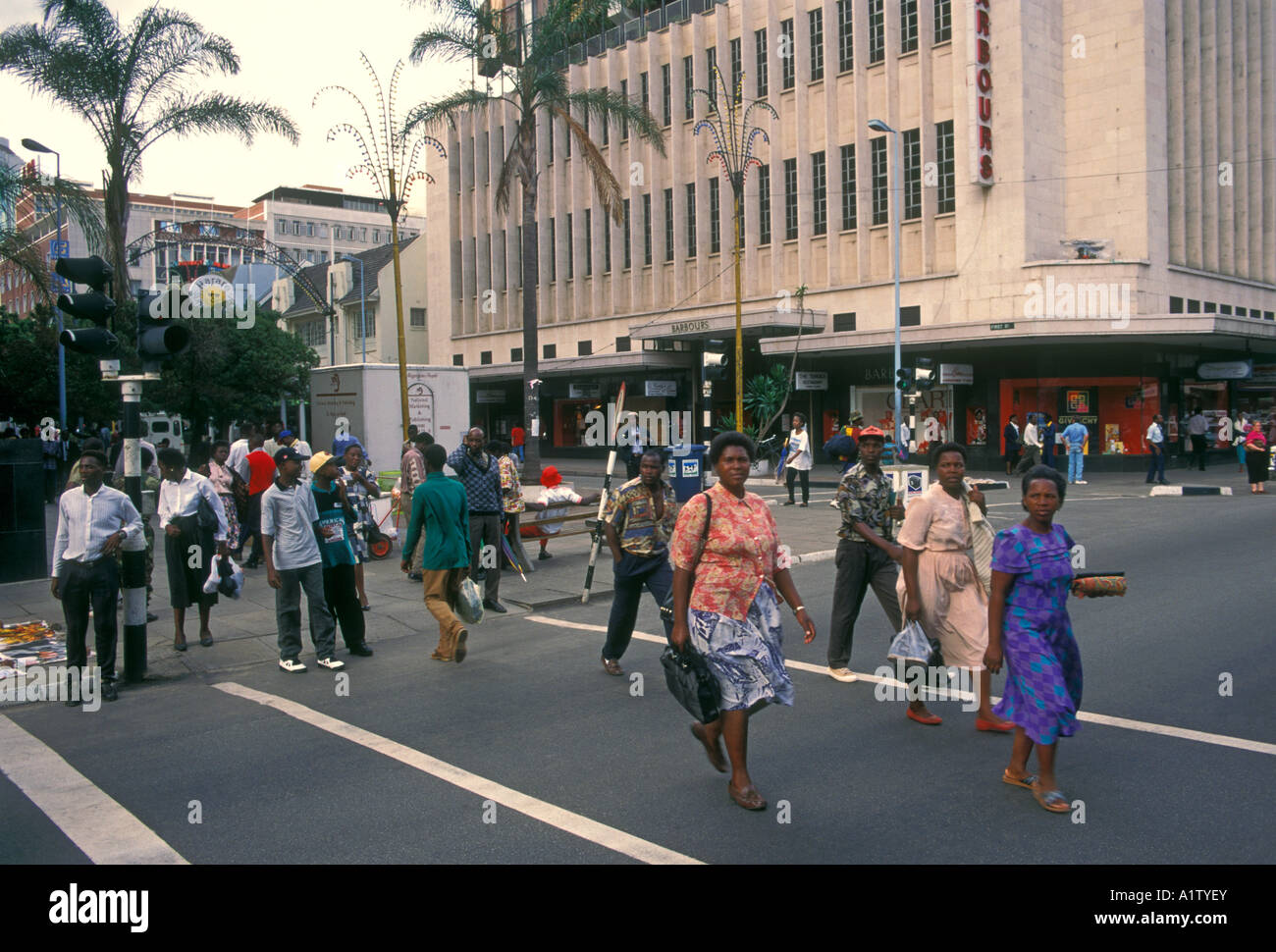 Zimbabwean people, business district, downtown, city of Harare, Harare